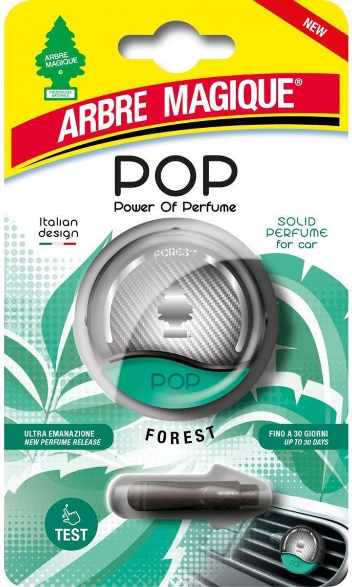 ARBRE MAGIQUE - POP Power Of Parfume - Green Mint - Geurt 30 Dagen Lekker Fris Voor In De Auto