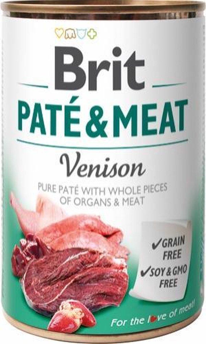 BRIT CARE VENISON PATE & MEAT 400G x 3