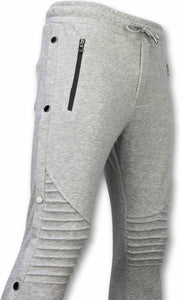Enos Casual Joggingbroek - Buttons Joggingbroek - Grijs - Maat: XS