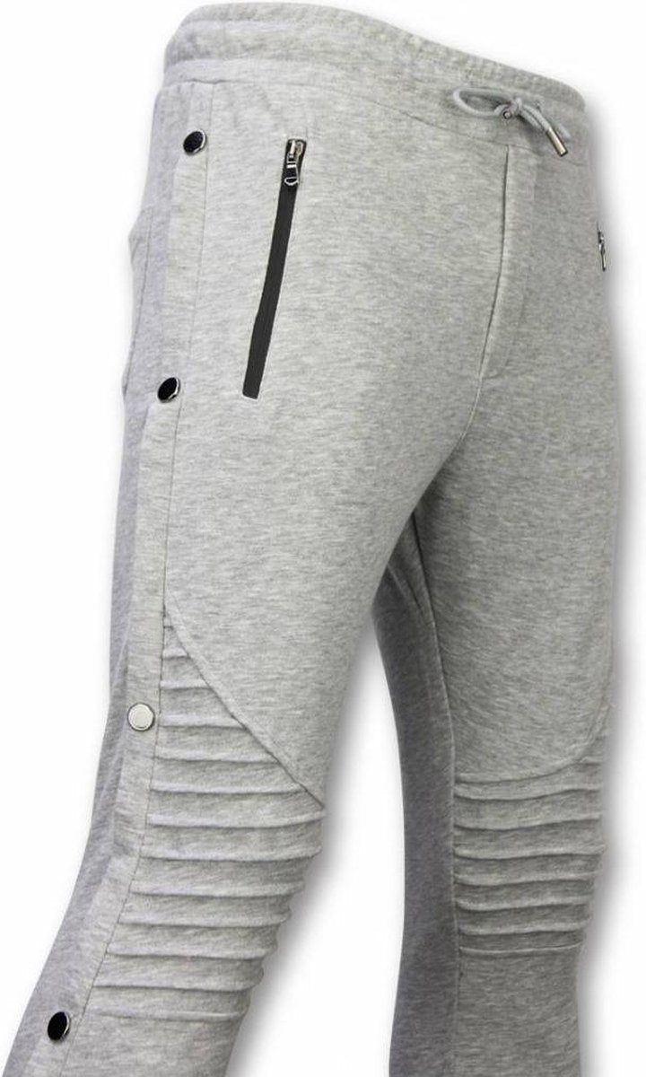 Enos Casual Joggingbroek - Buttons Joggingbroek - Grijs - Maat: XS