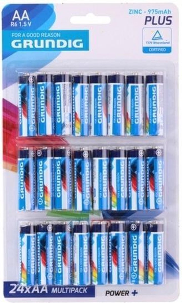 Grundig R06 AA batterijen 1.5 volt 24 stuks - Voordeelpak