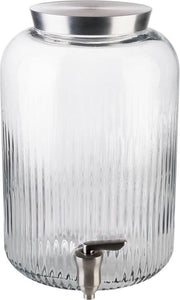 Glazen drankendispenser met RVS tap
