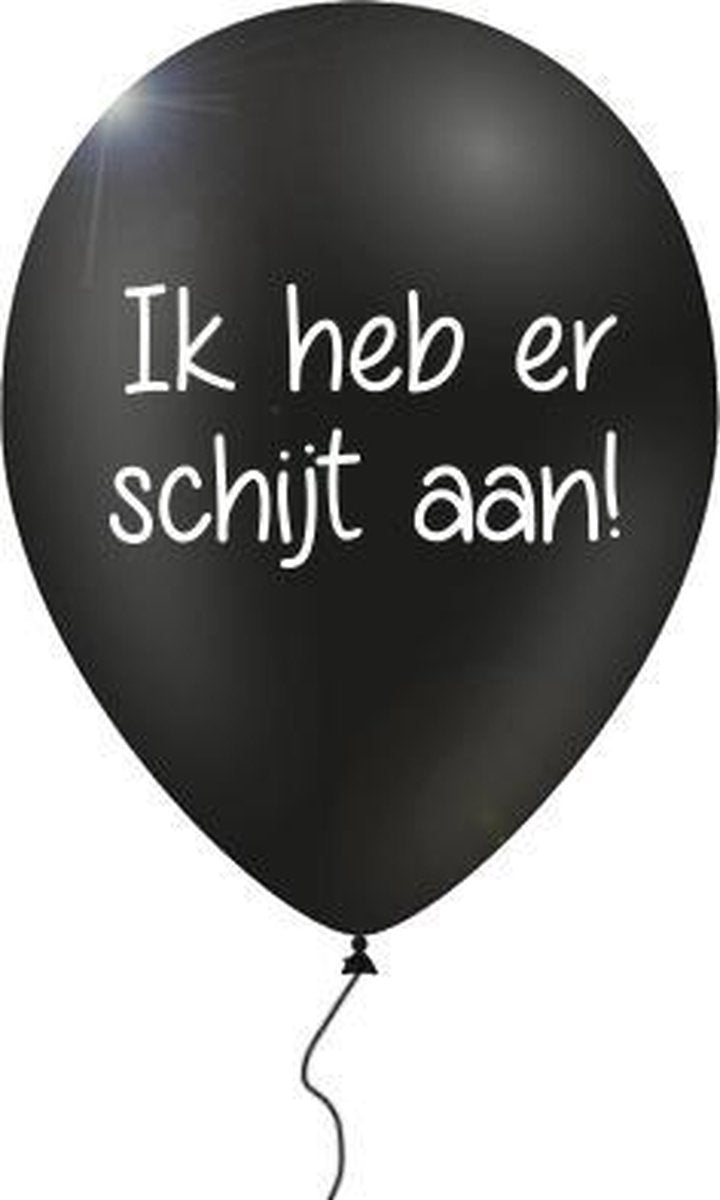 12 verwensballonnen in cadeauverpakking ‘Ik heb er schijt aan'