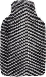 Fashy warm water kruik - zebra nep bont