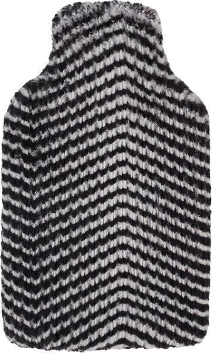 Fashy warm water kruik - zebra nep bont