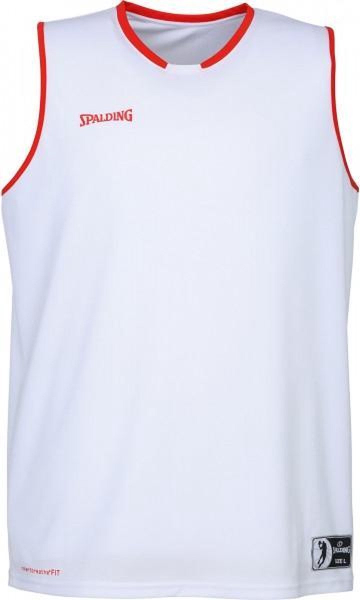 Spalding Move Tanktop Heren - Wit / Rood - maat 152