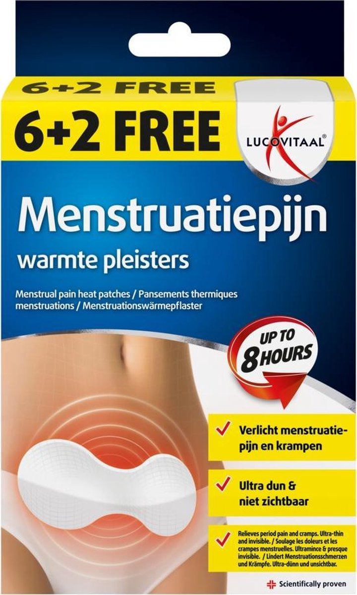 Lucovitaal Menstruatiepijn warmte pleister Maxipack