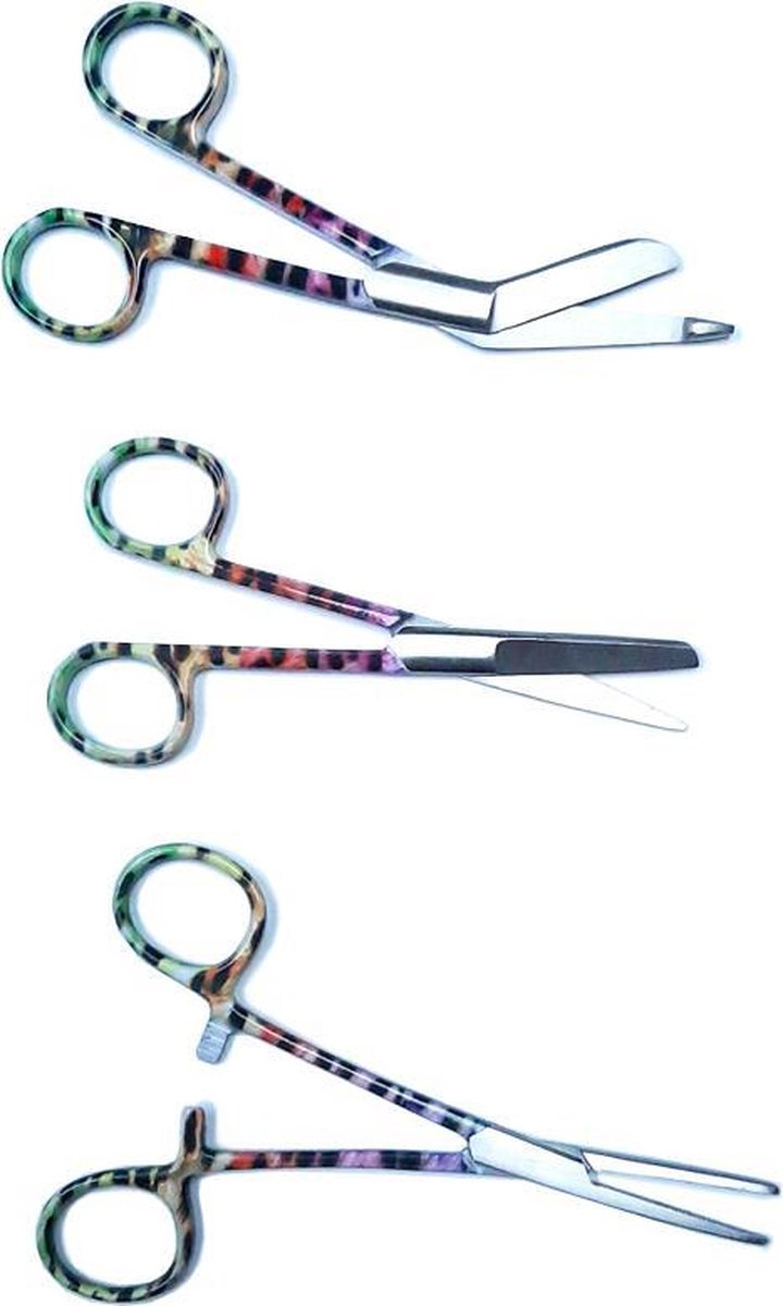 Verpleegkunde Scharen Set - Panter Multicolor | Zorg - Zuster - Cadeau - Verpleegster - Accessoires