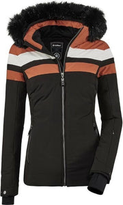 Killtec dames ski-jas Atka roest/zwart - maat 46