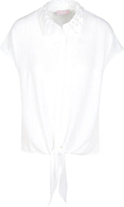 Cassis - Blouse met knoopwerk - Ecru