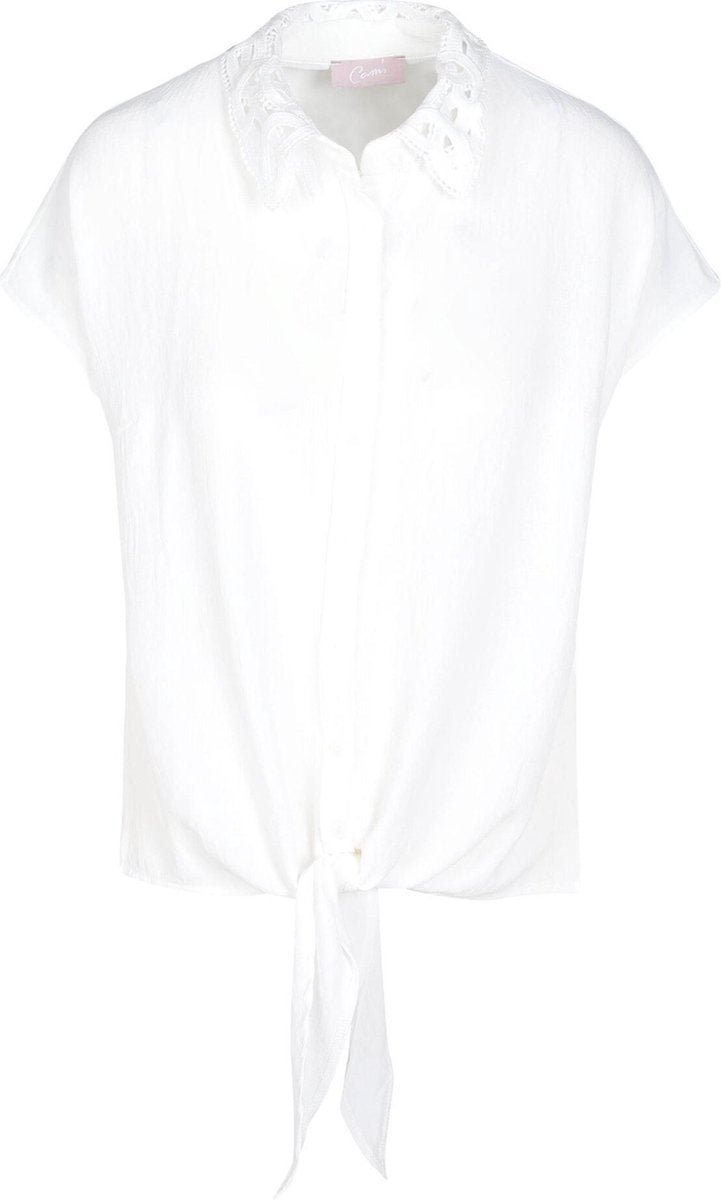 Cassis - Blouse met knoopwerk - Ecru