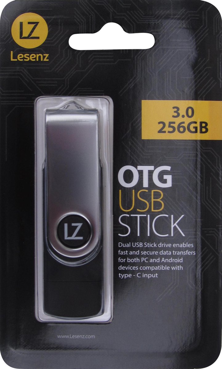LeSenz OTG 3.0 USB-C - USB-stick - 256 GB