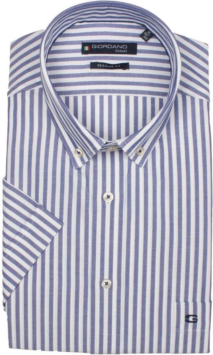 Giordano 106103 Casual overhemd met korte mouwen - Maat M - Heren