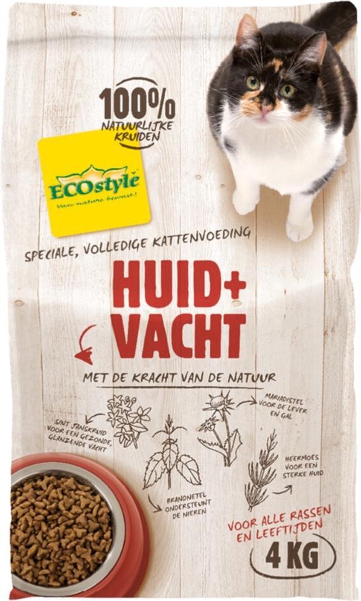 Ecostyle huid & vacht - gevogelte - kattenvoer - 4 kg