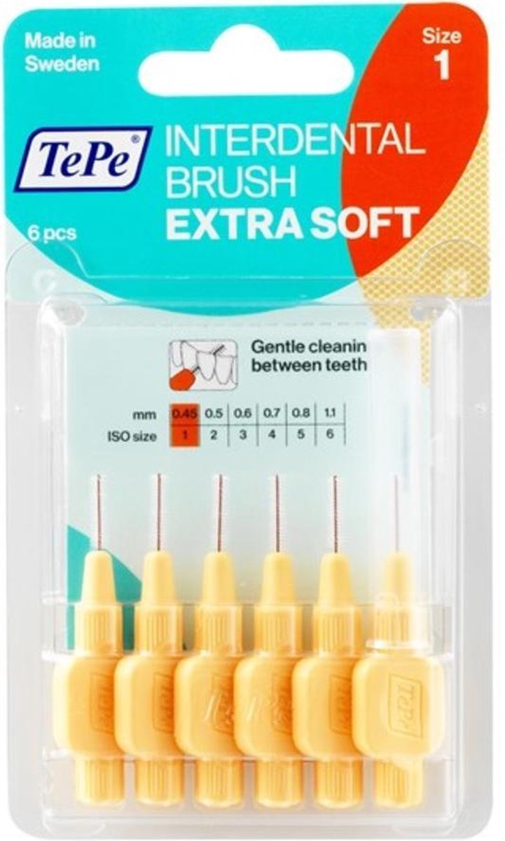 Tepe X Zacht Ragers - Interdentale Borstels 0.7mm Lichtgeel Voordeelverpakking 10 stuks