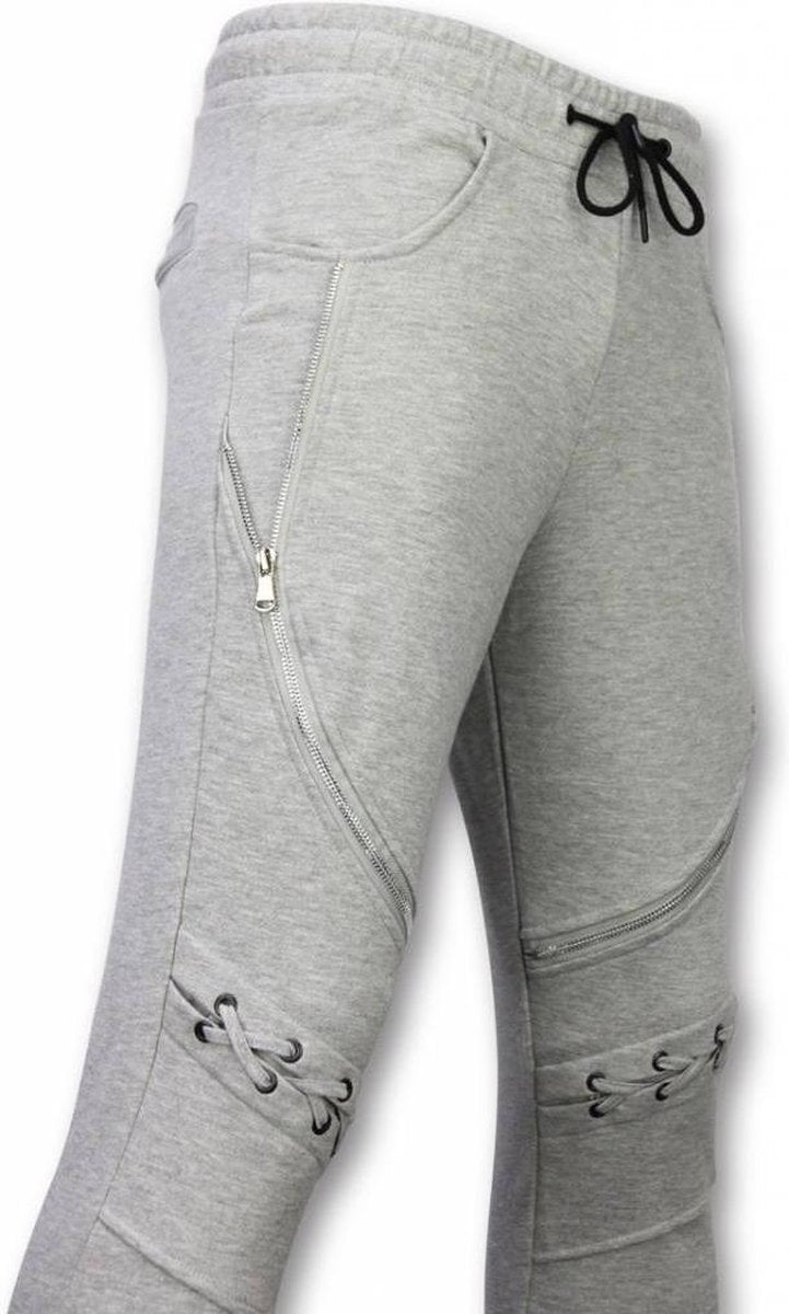 Enos Casual Joggingbroek - Biker Braided - Grijs - Maten: XL
