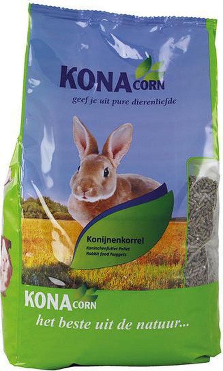 Konijnenkorrel KonaCorn 2 x 4 kg. konijnen konijnenvoer