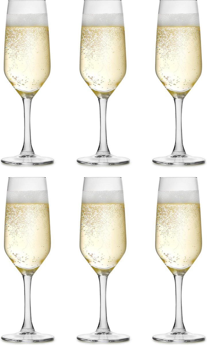 Libbey Champagneglas Varna - 180 ml / 18 cl - 6 stuks - klassieke vorm - vaatwasserbestendig - hoge kwaliteit