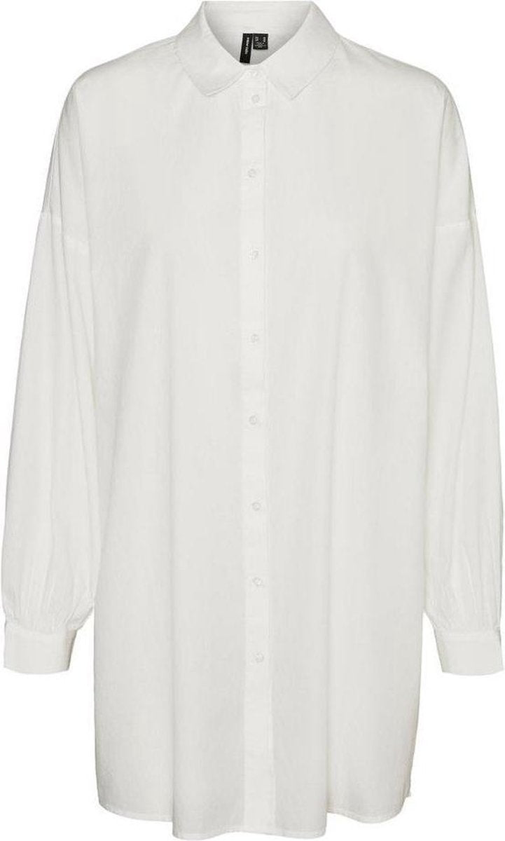 Vero Moda VMBINA LS OVERSIZE SHIRT - Snow White  White