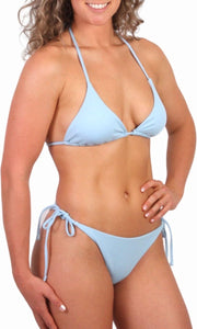 RIBBEL BIKINI SET BLAUW - Bikini Dames - Bikini Set Dames - Sexy Bikini - Thong Bikini - Badkleding Dames - Corduroy Bikini - One Size