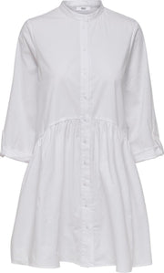 Onlditte Life 3/4 Shirt Dress Noos Wvn 15198076 White