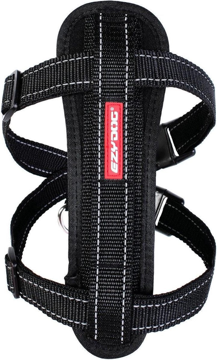EzyDog Chest Plate Hondenharnas / tuig - M - Zwart