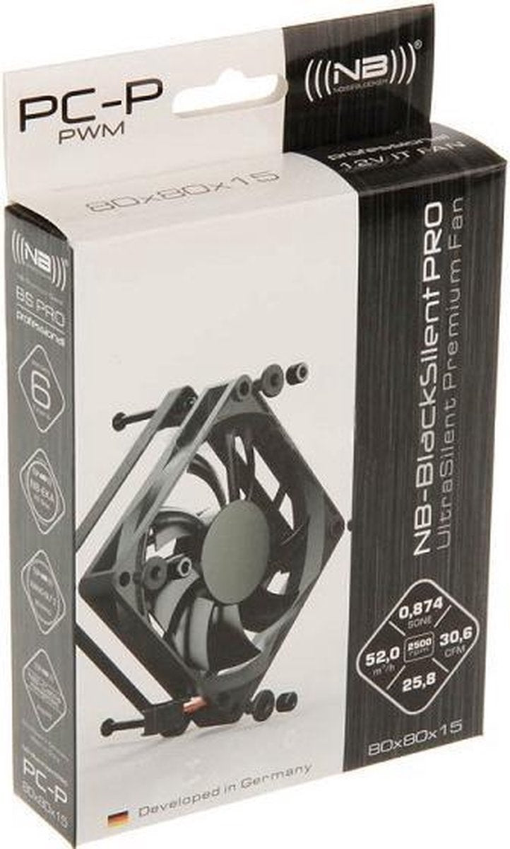 Noiseblocker BlackSilentPro PC-P Computer behuizing Ventilator