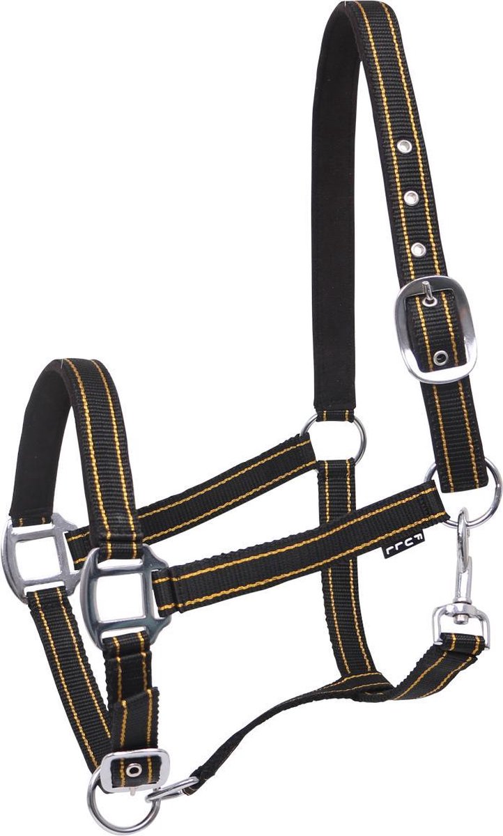 Horsegear Halster  Zari - Black-gold - shetlander