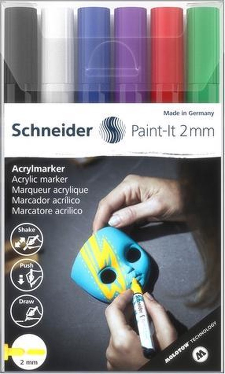 Acryl Marker Schneider Paint-it 310 2mm etui 6st. S-120195