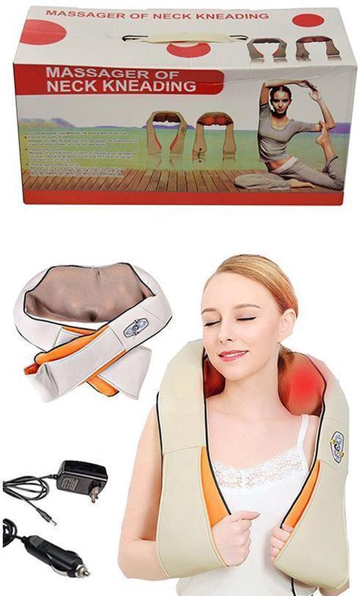 Nekmassage kussen -Massagekussen - Shiatsu Infrarood Massage - Massage Kussens voor Nek en Rug - Elektrische Verwarming  voor Verlichting Spierpijn | Voor Thuis