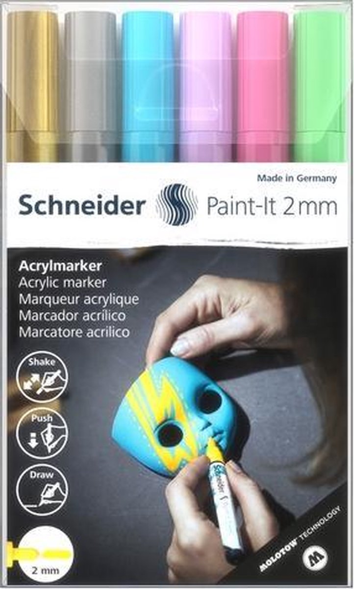 Acryl Marker Schneider Paint-it 310 2mm etui 6st. S-120196