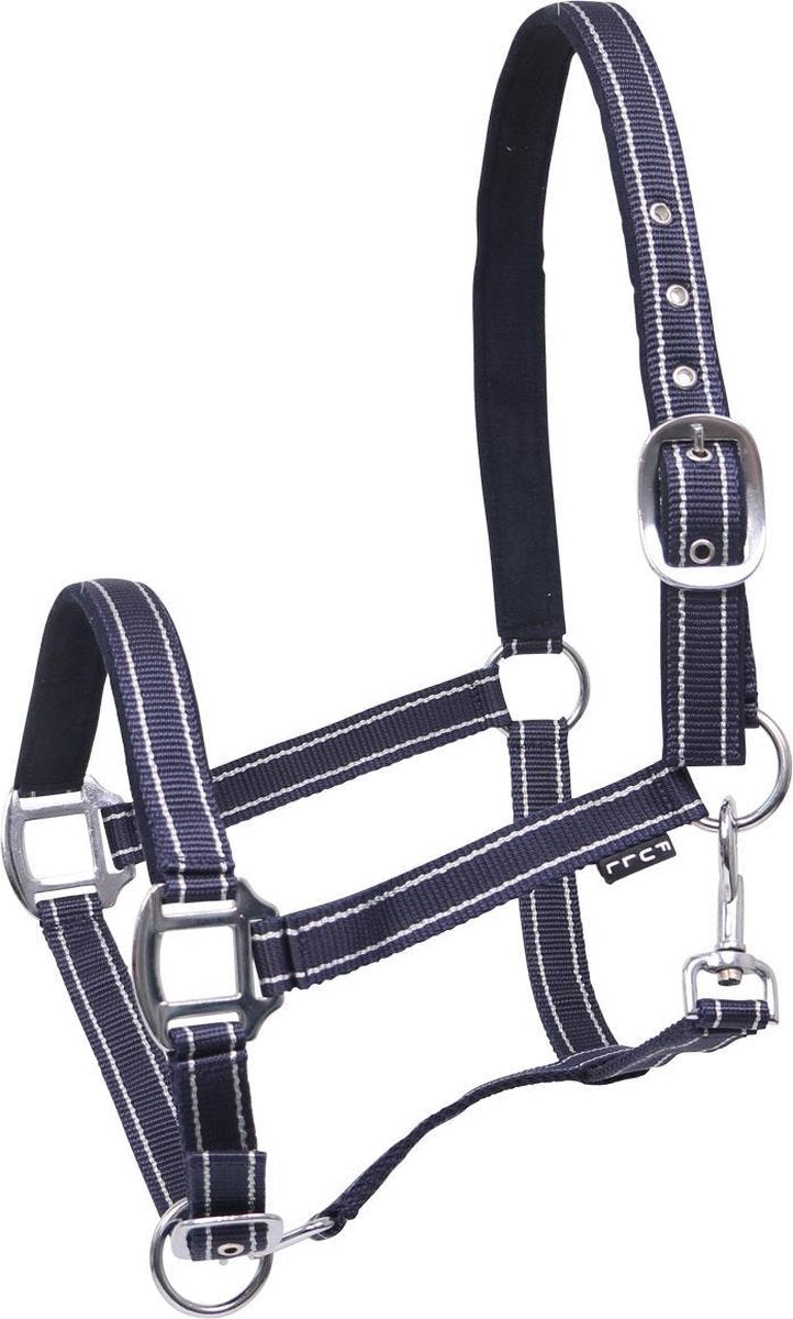Horsegear Halster  Zari - Dark Blue-silver - full