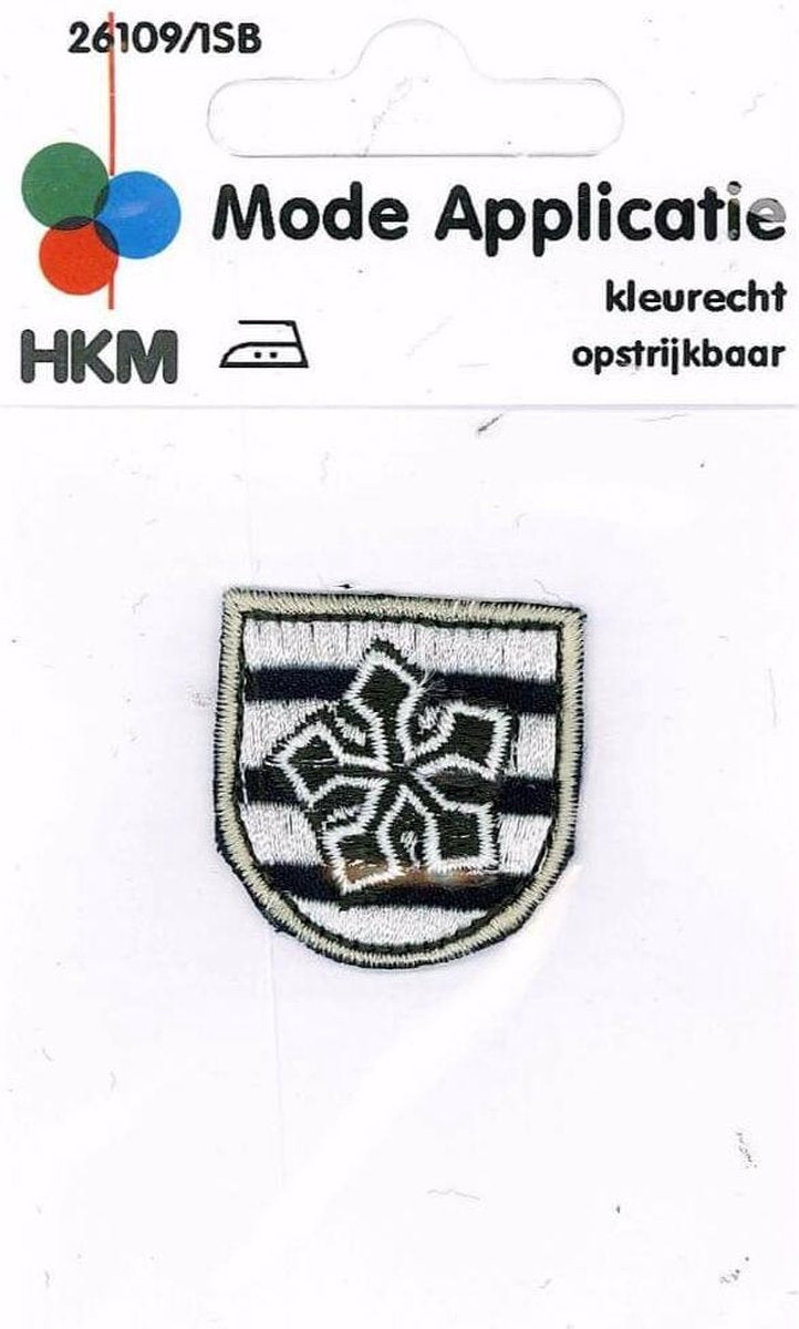 HKM APPLICATIE SNEEUWVLOK WIT-BLAUW OPSTRIJKBAAR- 5 STUKS. 3 X 3 CM.