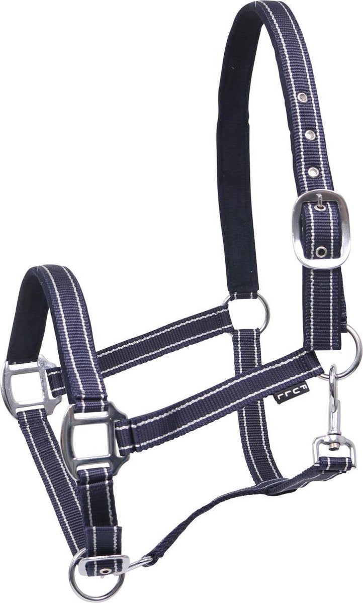 Horsegear Halster  Zari - Dark Blue-silver - extra Full