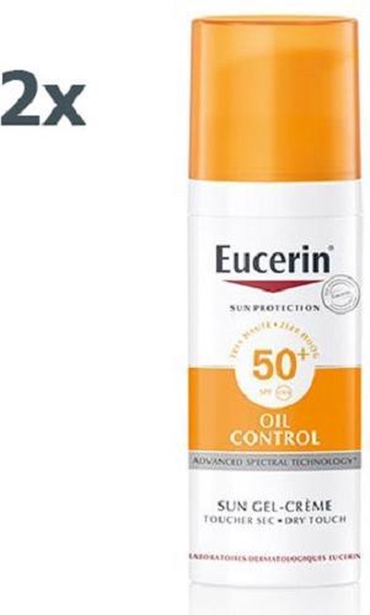 Eucerin Sun Oil Control Gel-Crème SPF 50+ Zonnebrand - 50 ml 2 pack