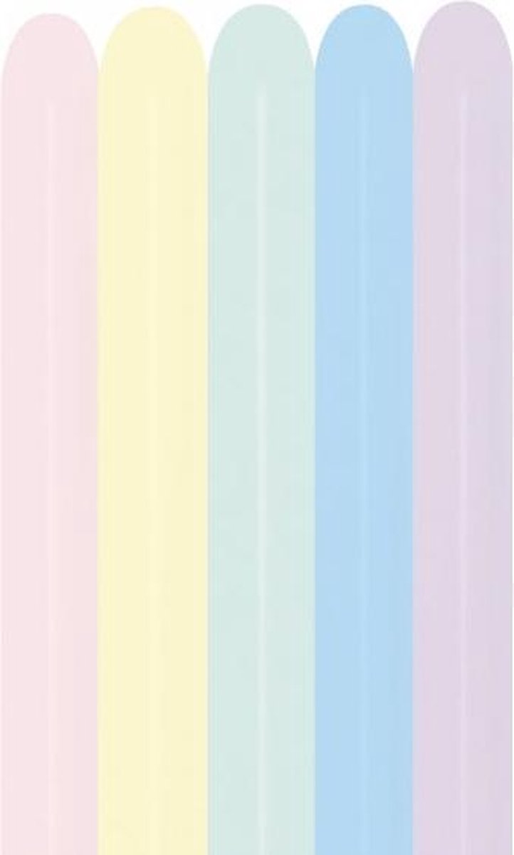 Modelleer ballonnen| plooi ballonnen | 260S assortiment Pastel kleuren