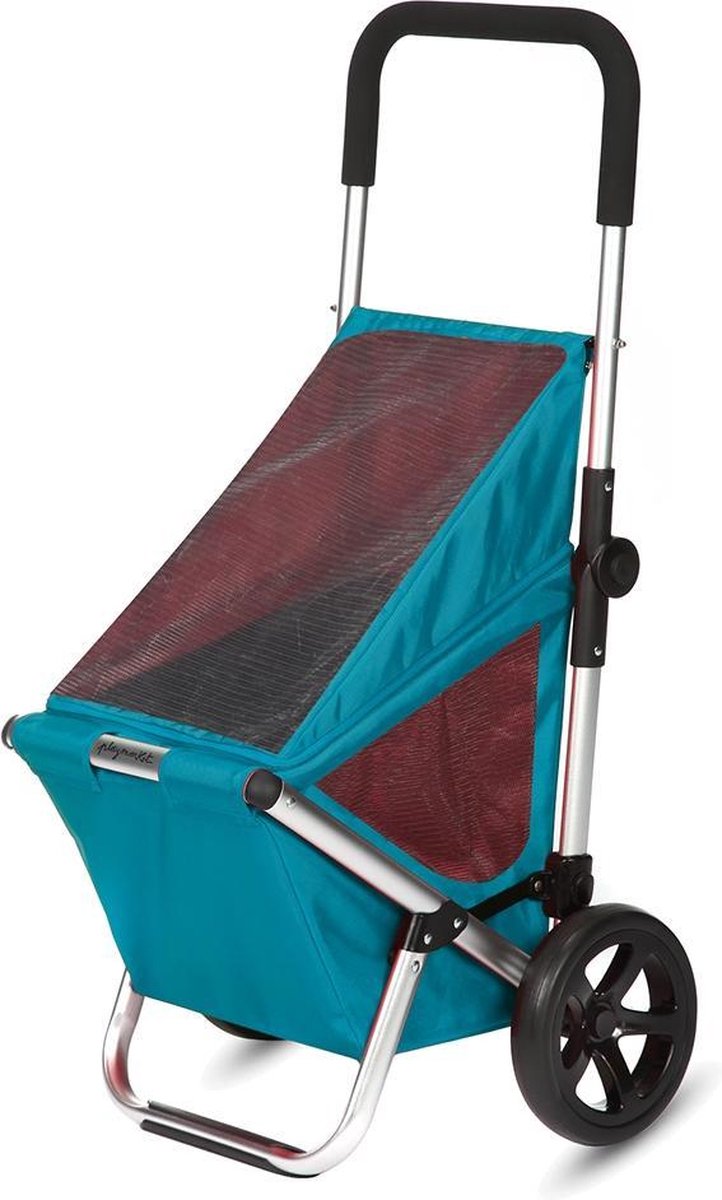 Playmarket Boodschappentrolley Go Fun Groen 2 wielen - 48 L inhoud - Af te dekken