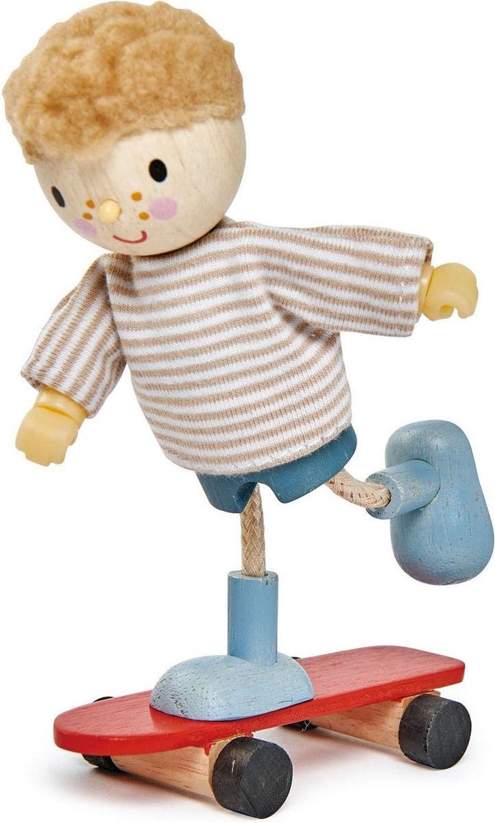 Popje Edward met skateboard | Tender Leaf Toys