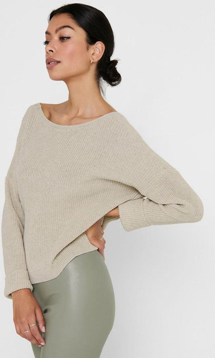 Onlbrynn Life L/s V-neck Pull Knt Noos 15192348 Pumice Stone