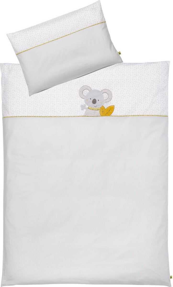 Fehn Dekbedovertrek Koala 135 X 100 Cm Lichtgrijs