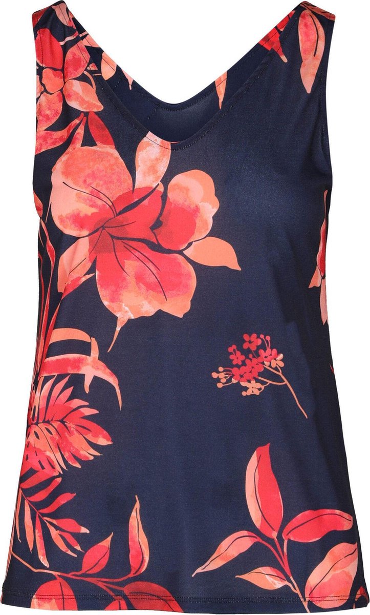 Cassis - Top met tropische print - Oranje