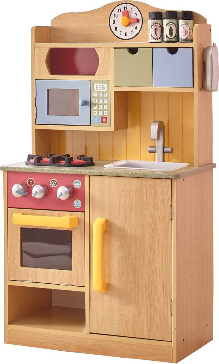 Houten speelgoedkeuken voor jongens en meisjes - Burlywood Teamson Kids TD-11708A
