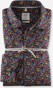 OLYMP bodyfit jersey print