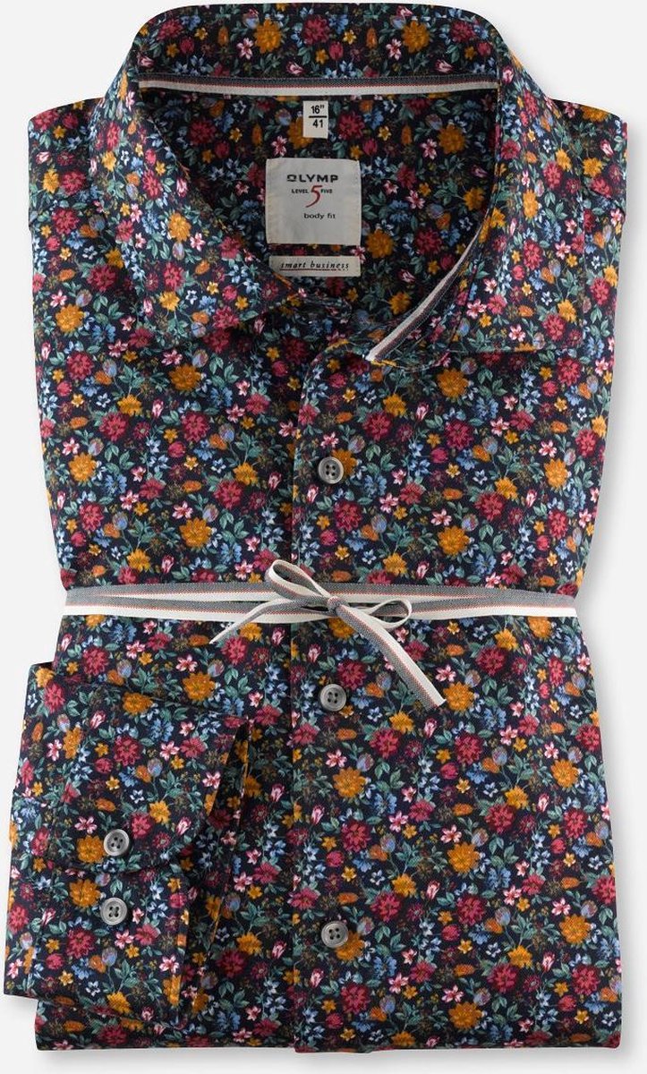 OLYMP bodyfit jersey print