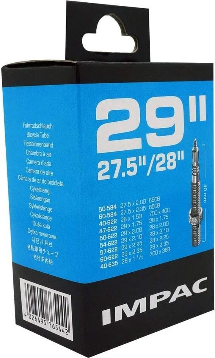 Impac Binnenband 27.5/29 X 1.50/2.35(40/60-584/635) Fv 40 Mm