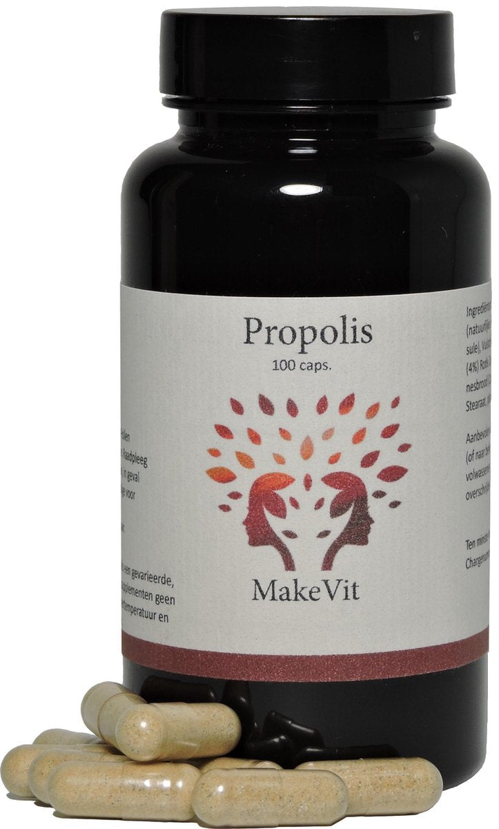 MakeVit Propolis - 100 capsules - bevat Bijenpollen en Echinacea - Weerstand - Afweersysteem