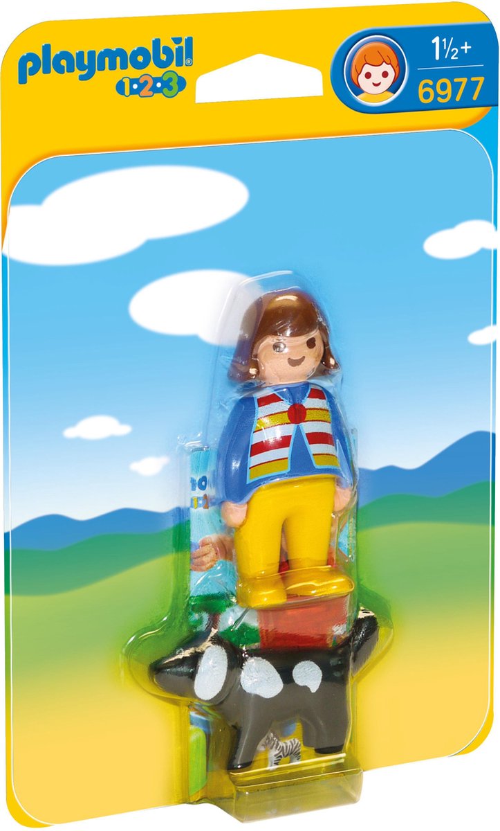 PLAYMOBIL 1.2.3  Vrouw met hond - 6977