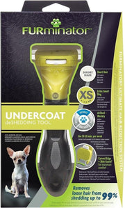 FURMINATOR Grooming Tool - Verwijdert 90% van dood haar - Reiniging in 1 klik - Voor honden van zeer kleine omvang