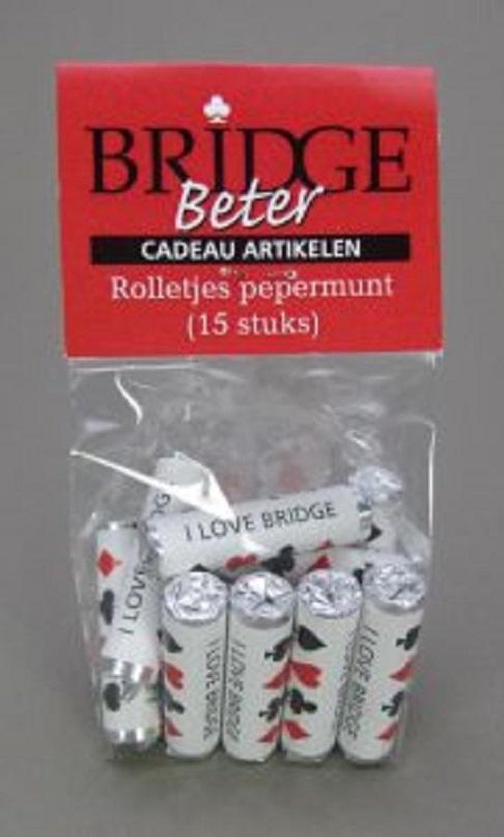 Pepermunt rolletjes(15 stuks) I love Bridge