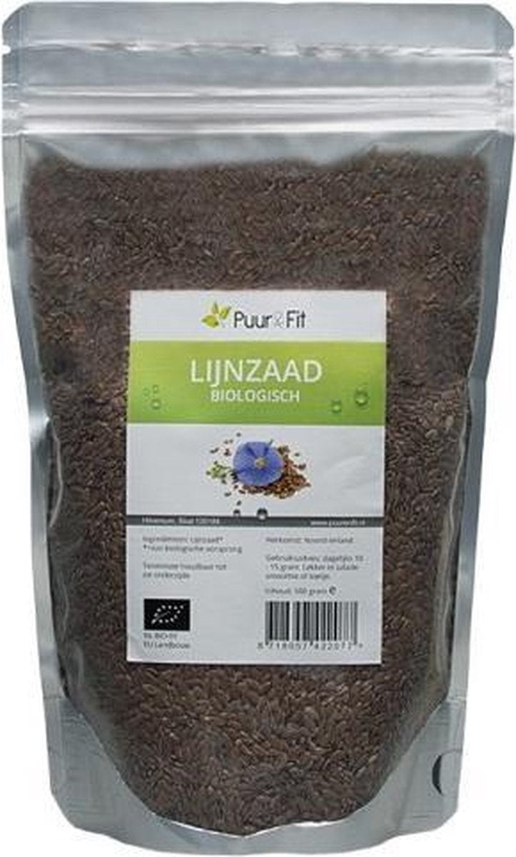 Puur&Fit Lijnzaad Biologisch - 500 gram